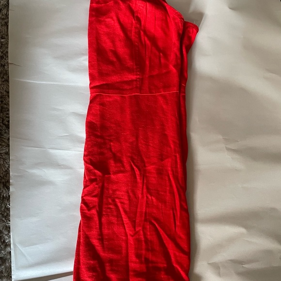 BP Red Linen Mini Dress - Picture 2 of 3